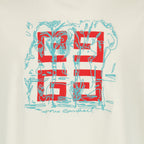 T-shirt T-Shirt Stampata 4G Givenchy Beige Homme