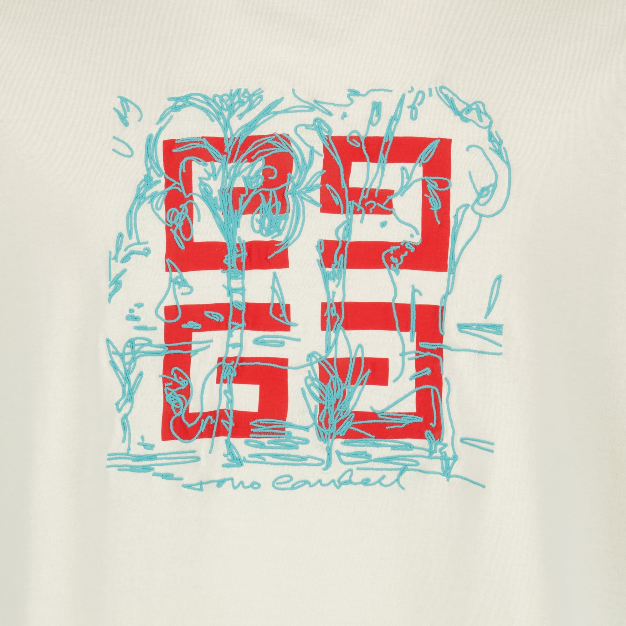 T-shirt T-Shirt Stampata 4G Givenchy Beige Homme