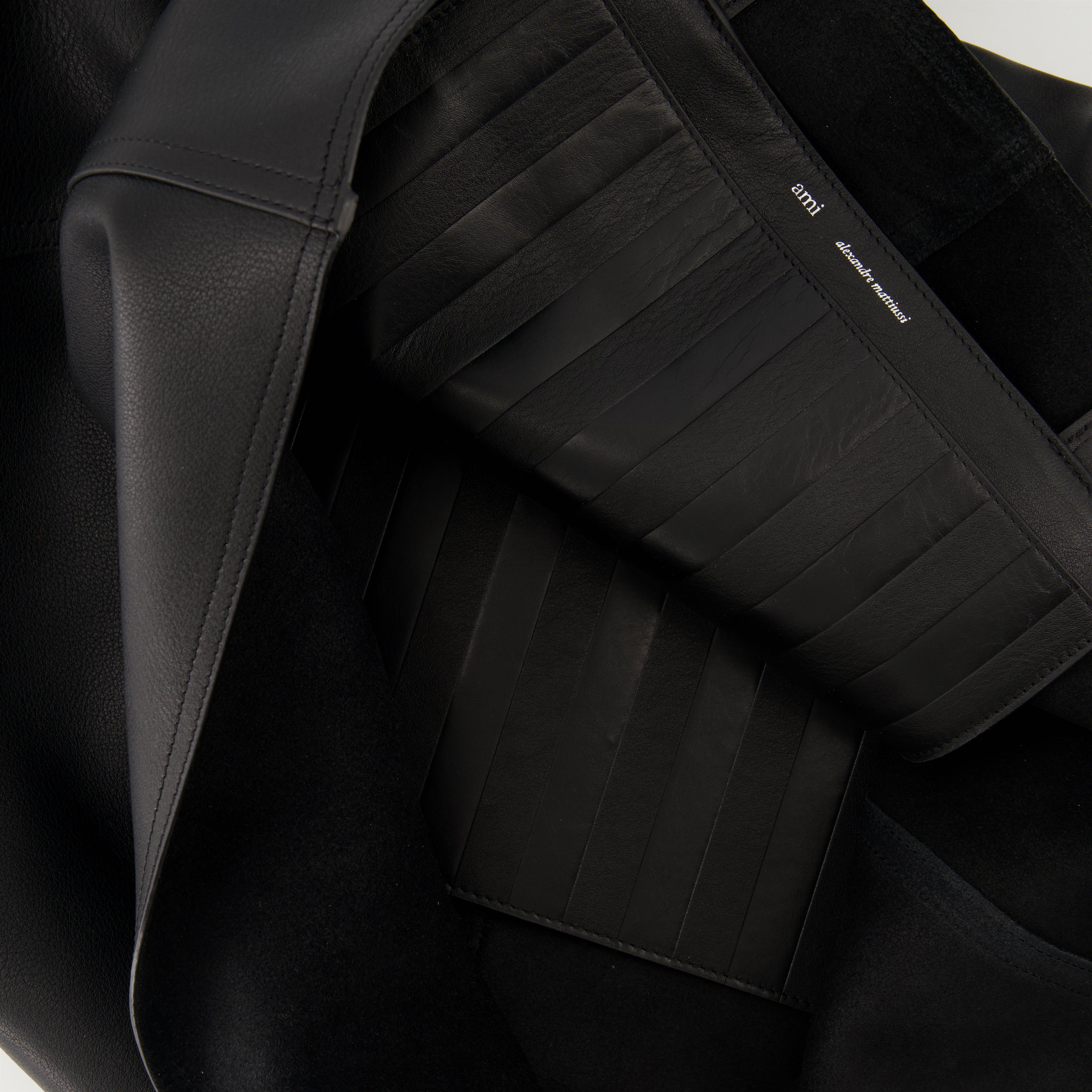 Tote bags Maxi Tote Bag Ami PARIS Black Unisex