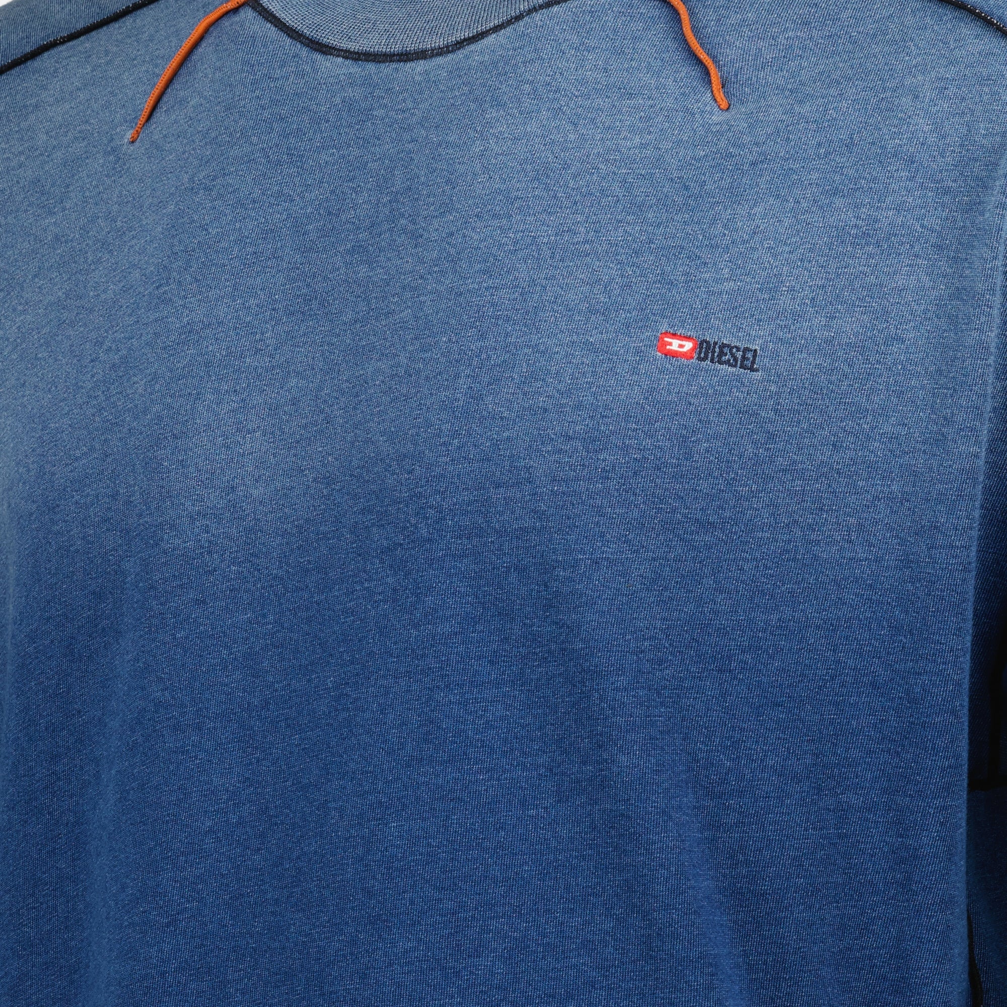 Imagen de la camiseta T-Craoxt azul de Diesel para Hombre - Temporada Primavera-Verano 2026 - Vista Detallada_1