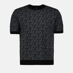 T-shirts Pull FF Fendi Black Homme