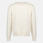 Maille Weißer Buchcover-Pullover Dior Blanc Homme