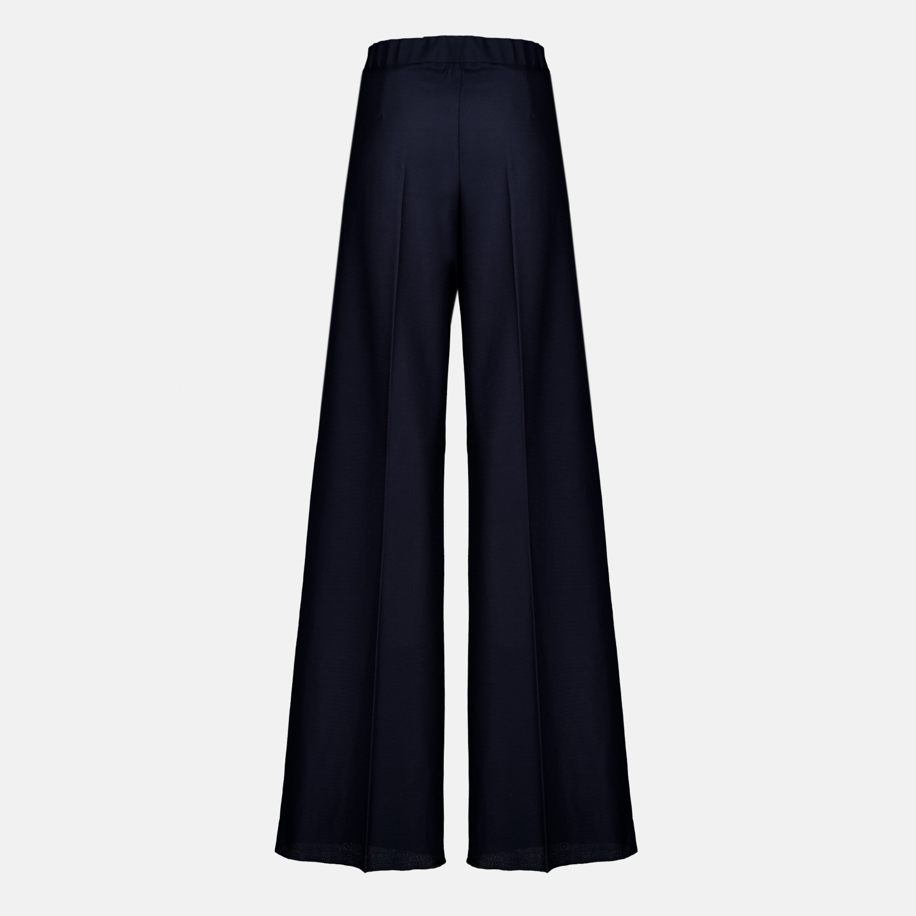 Pantalons Calças Largas em Jersey Azul Marinho Max Mara Bleu foncé Femme
