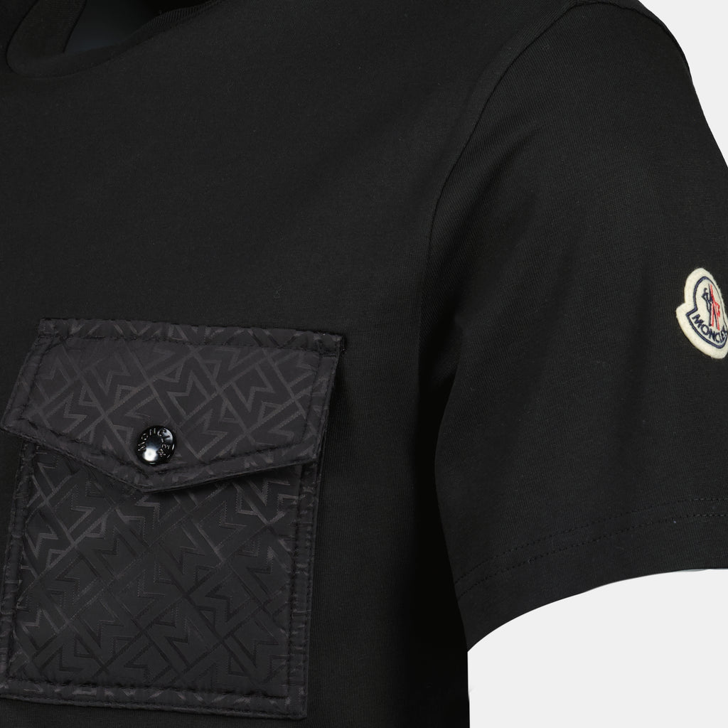 T-shirt T-shirt a Poche Monogram Moncler Nero Homme