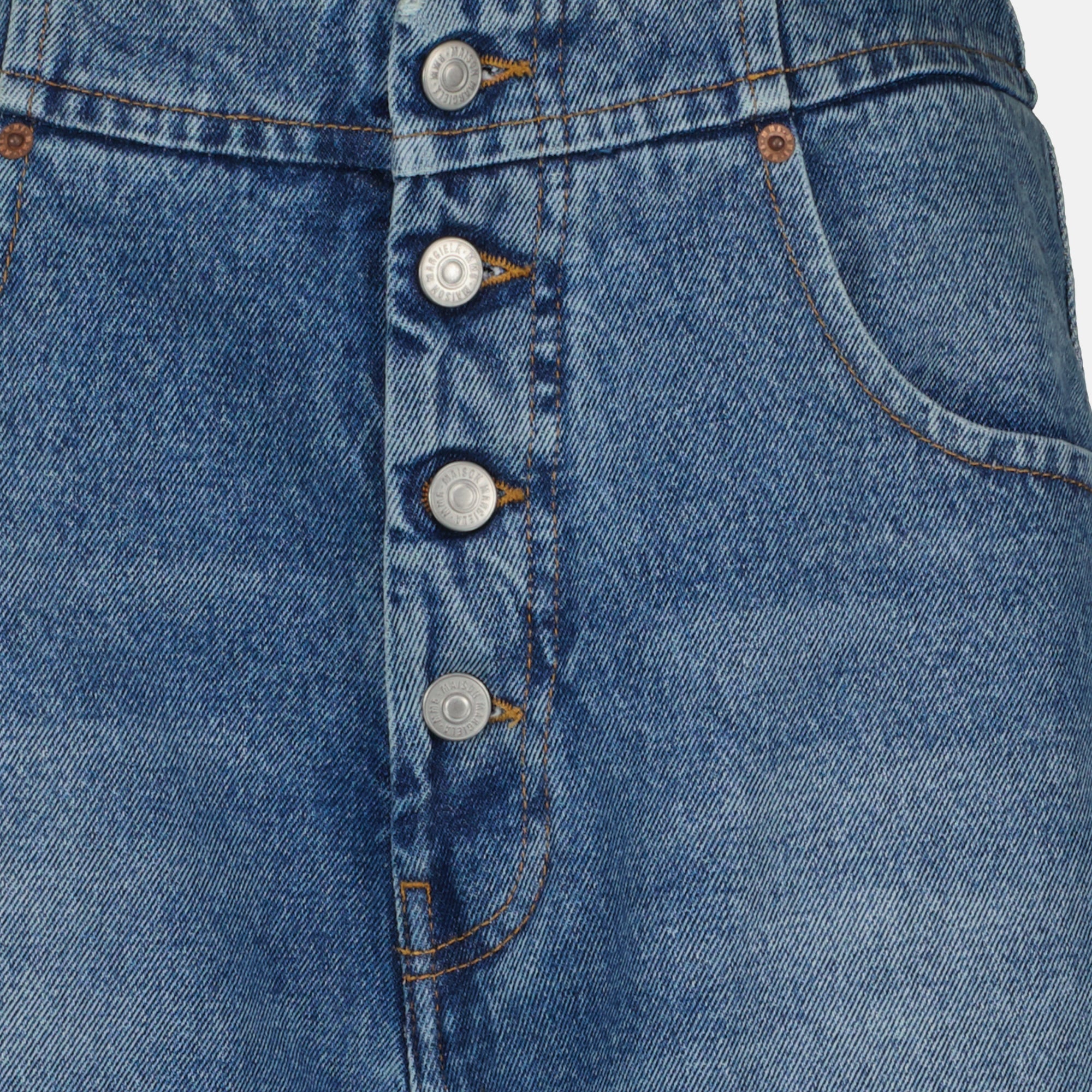 Pantalons Weite Jeans Mm6 Bleu Femme