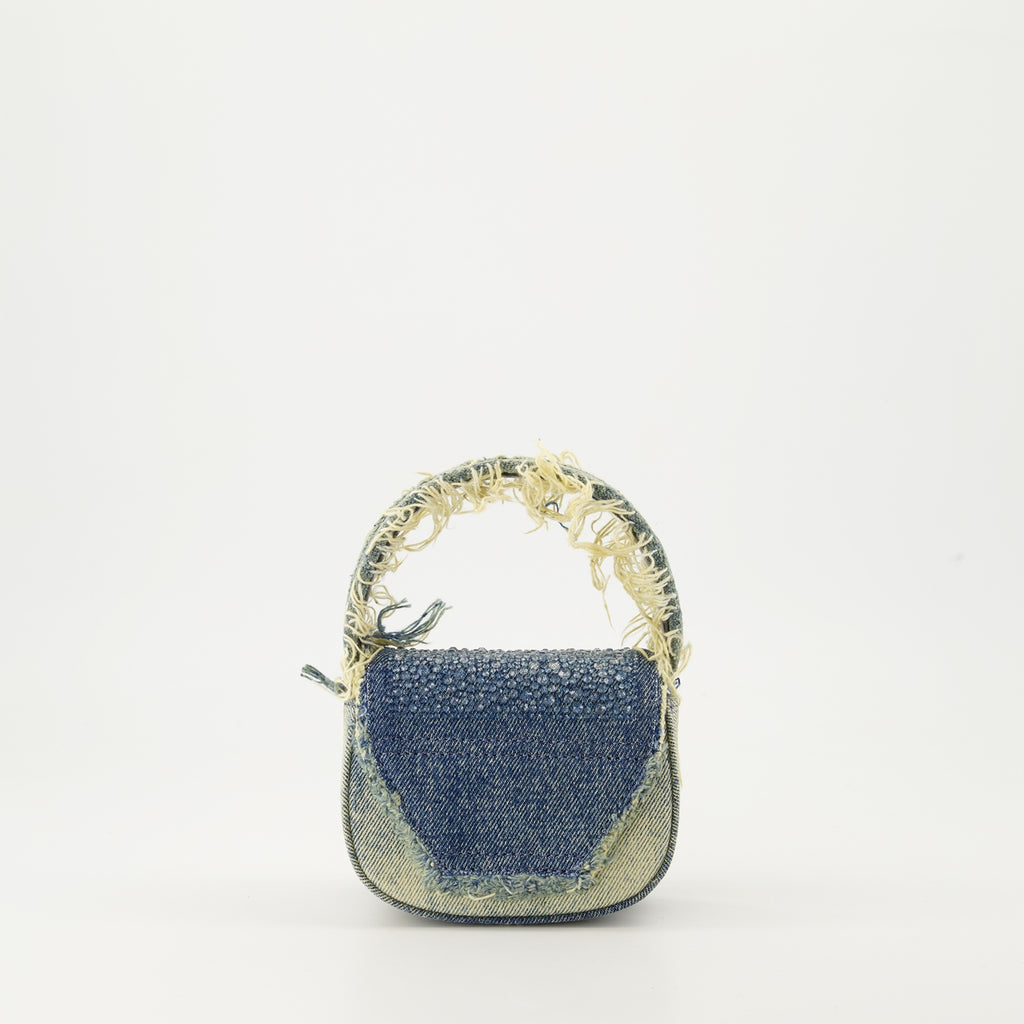 Borse a tracolla Borsa in Denim 1DR XS con Strass Diesel Blu Femme
