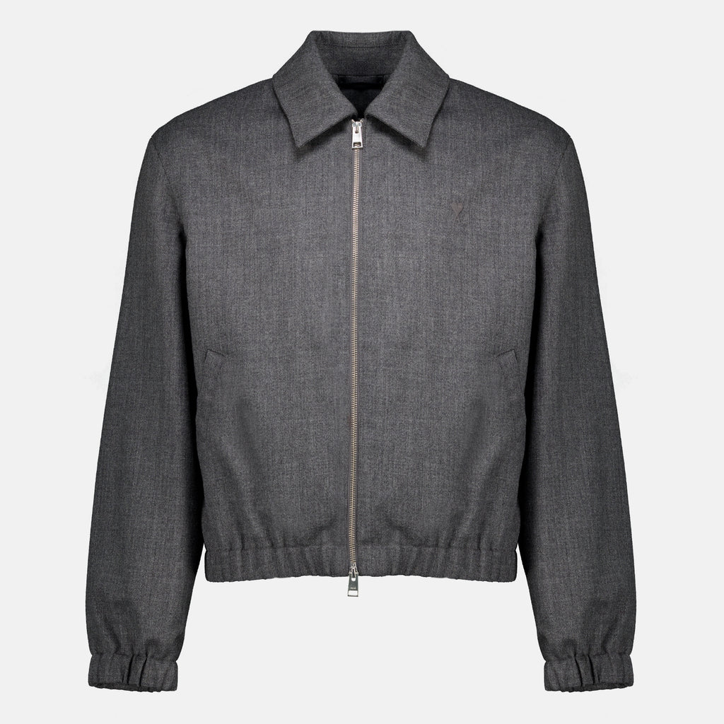 Vestes 회색 울 재킷 Ami PARIS Gris Homme