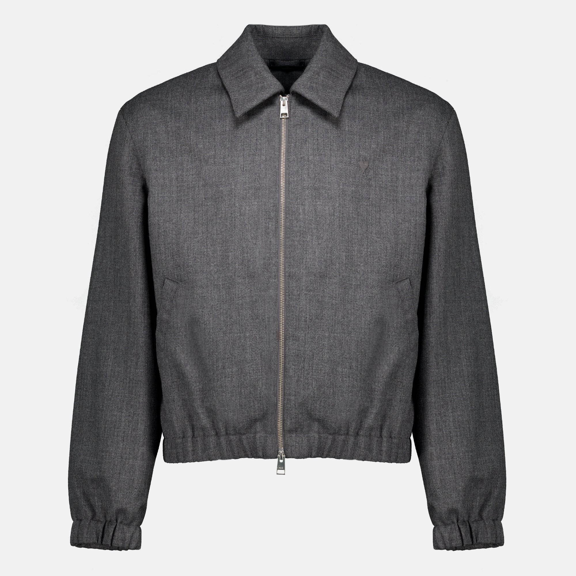 Vestes 회색 울 재킷 Ami PARIS Gris Homme