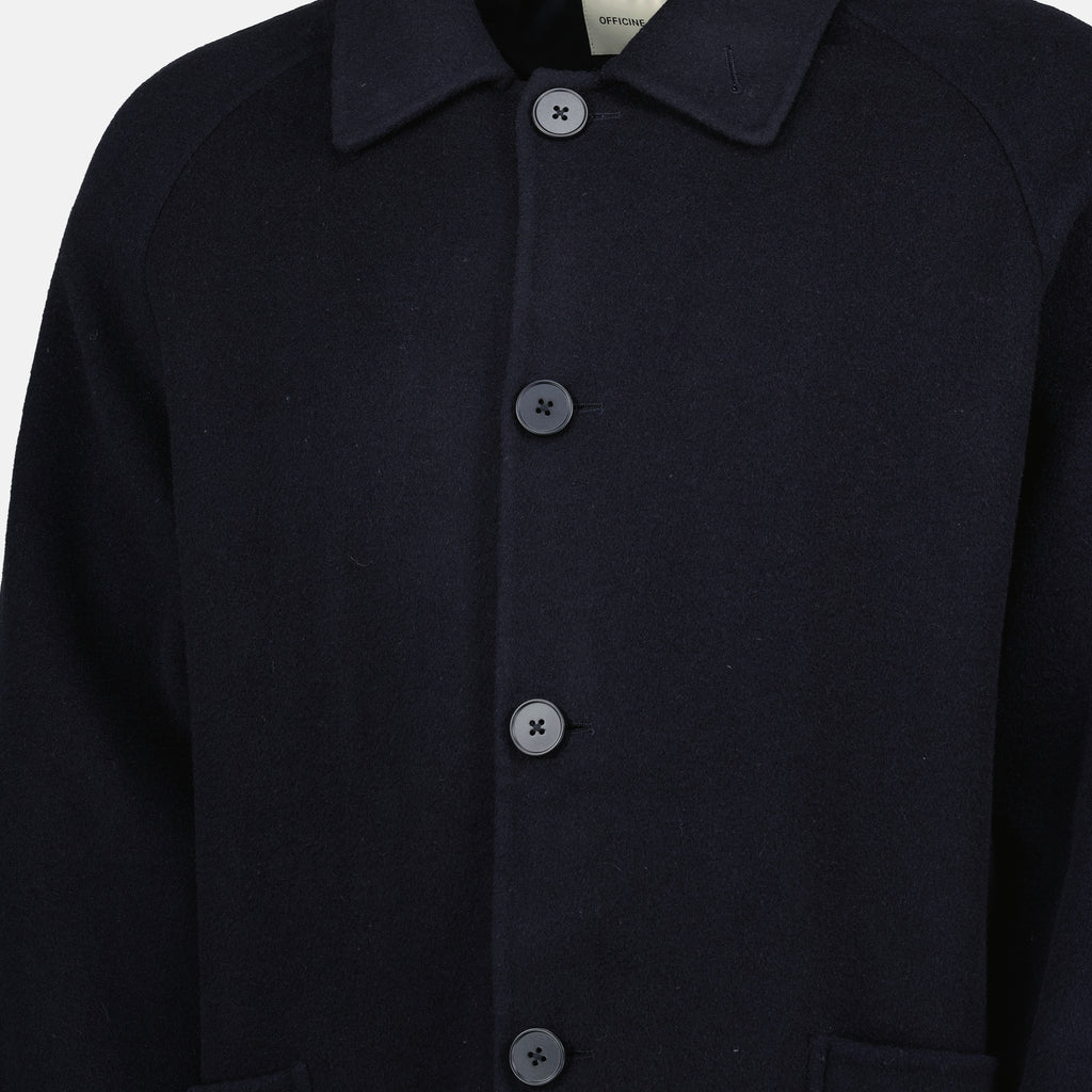 Image of the Bryce coat from the brand Officine Générale for Men - Autumn-Winter Season 2025 - Detailed View_1