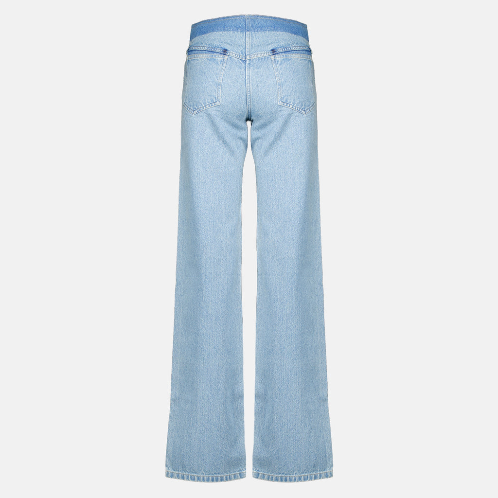 Pantalons Zerstörte Blaue Denim Jeans Christopher Esber Bleu Femme