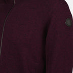 Imagen del cárdigan burdeos de la marca Moncler para hombres - Temporada Otoño-Invierno 2025 - Vista Detallada_1