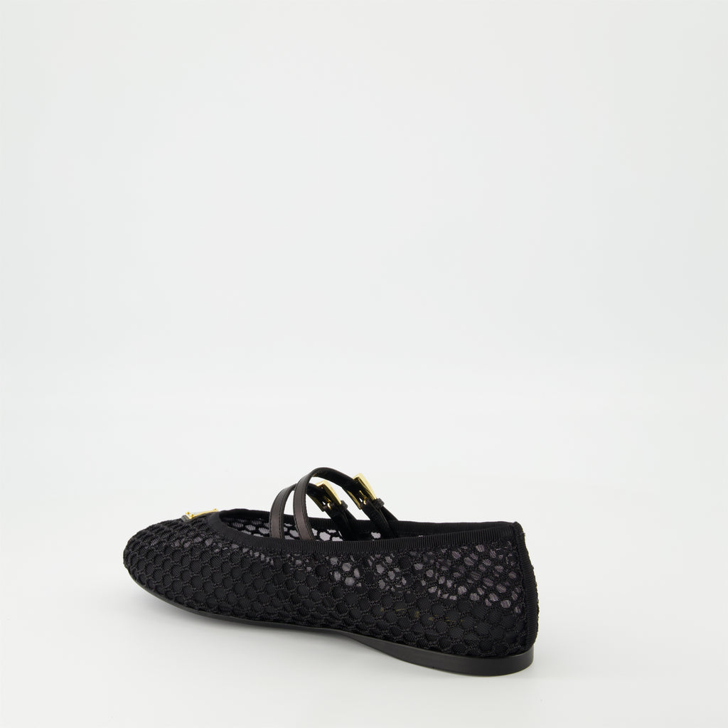 Flat shoes Mesh Ballet Flats Prada Black Femme