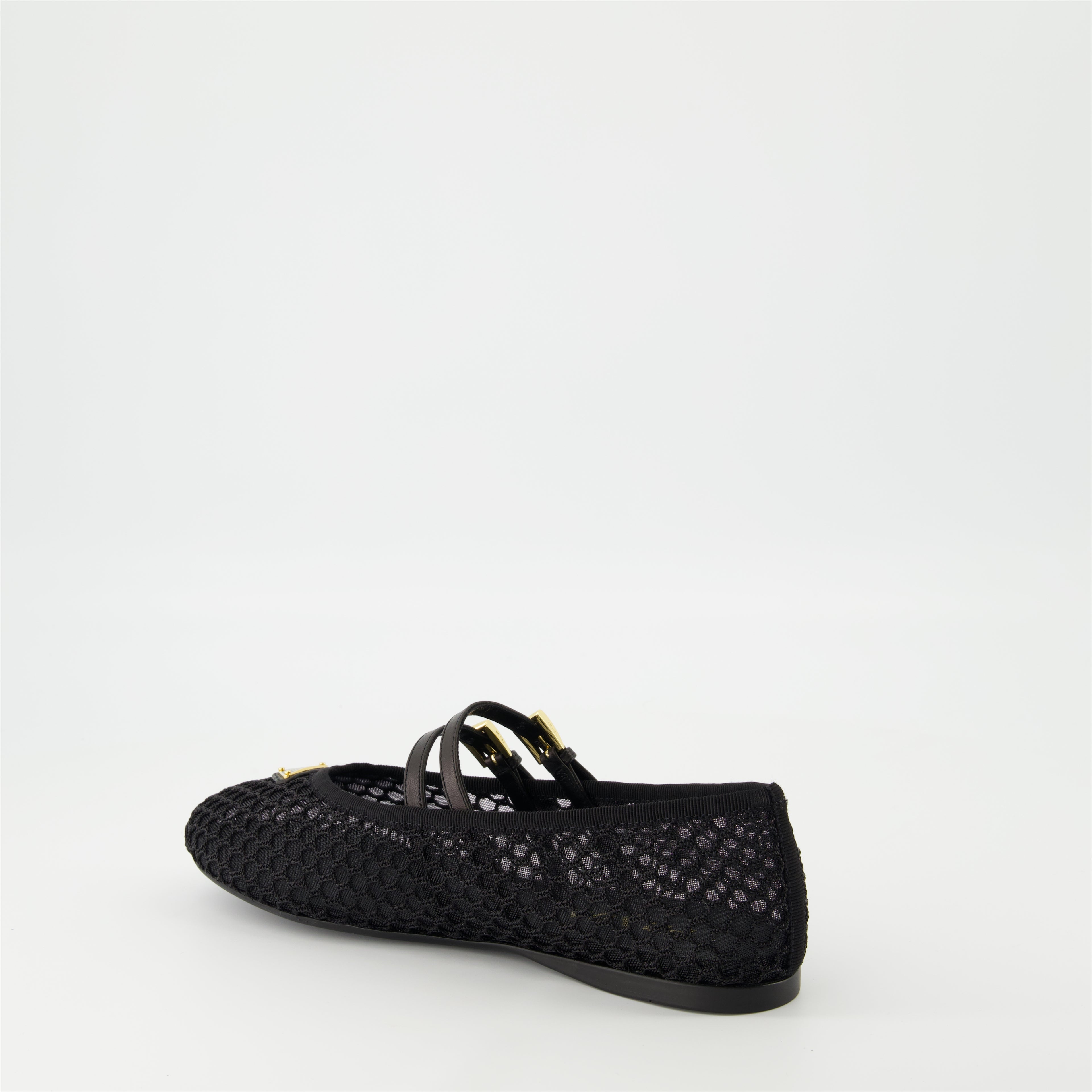 Flat shoes Mesh Ballet Flats Prada Black Femme