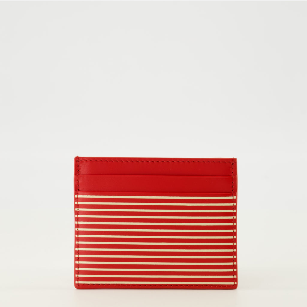 Petite maroquinerie Striped Red Vlogo Card Holder Valentino Garavani Rouge Homme