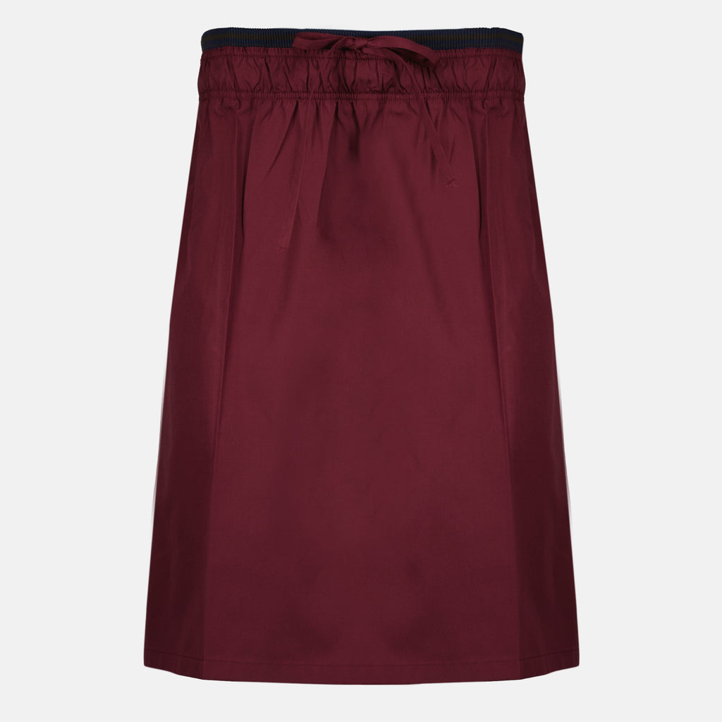 Jupes Jupe midi bordeaux en popeline Prada Bordeaux Femme