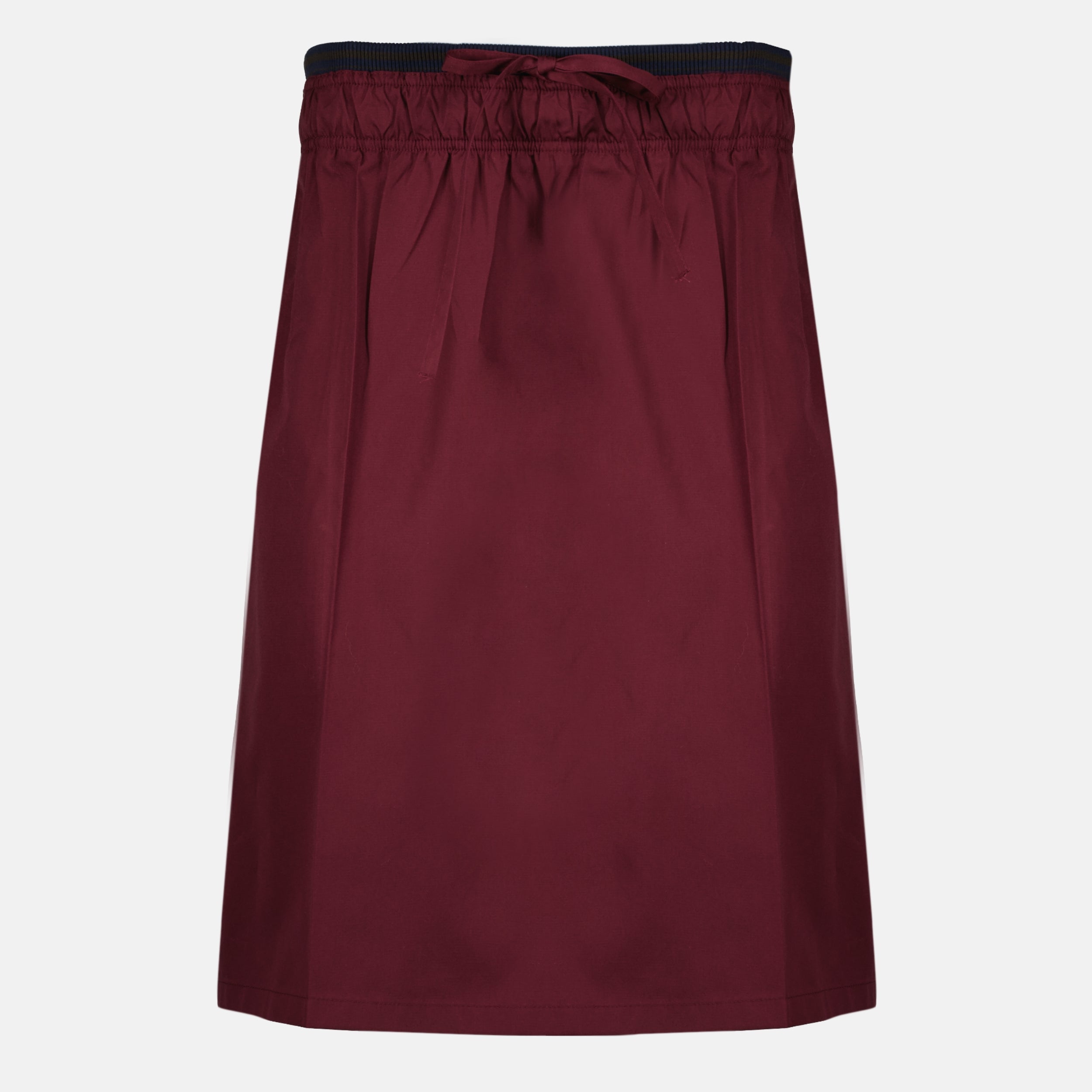 Jupes Jupe midi bordeaux en popeline Prada Bordeaux Femme