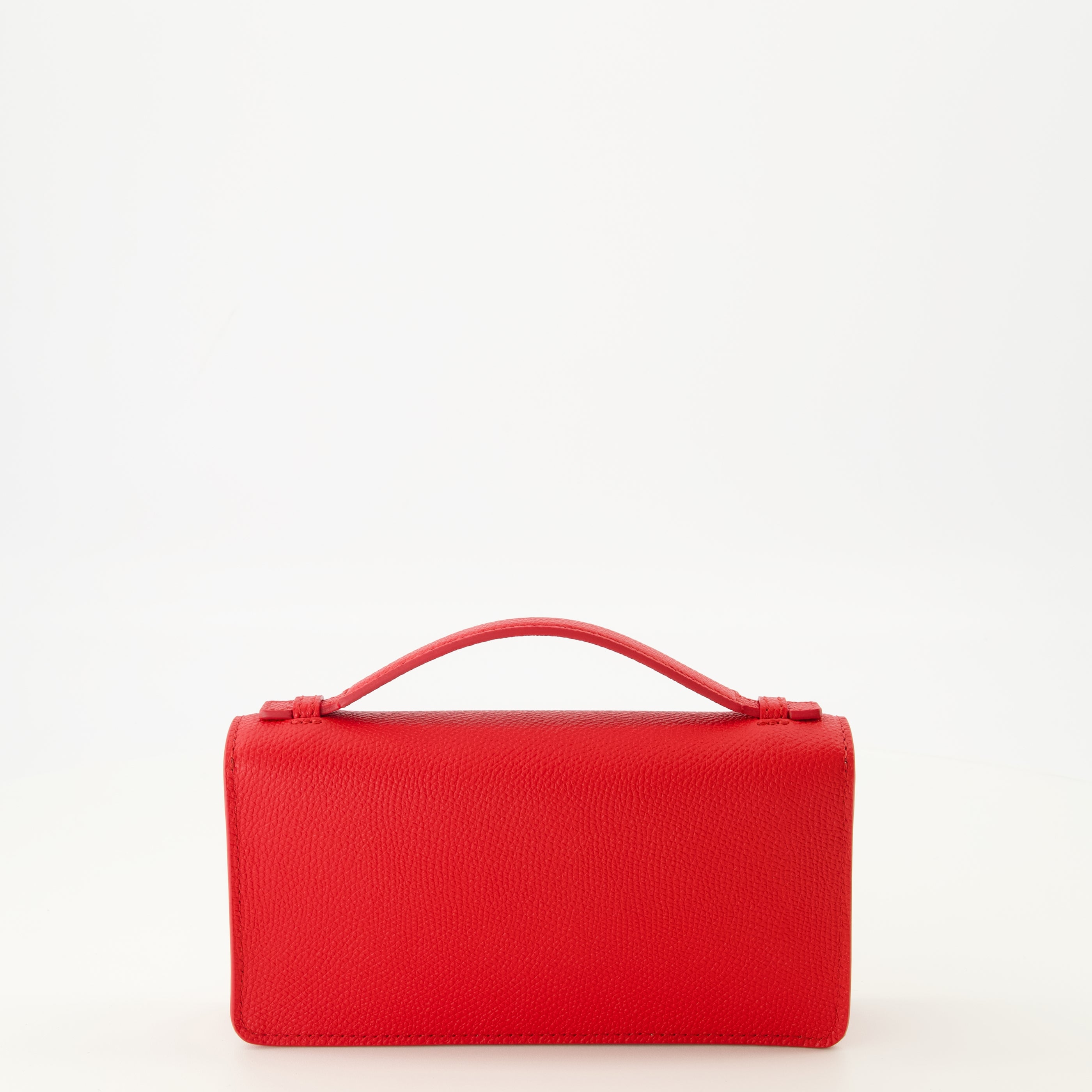 Petite maroquinerie Portefeuille à chaîne VLogo en cuir rouge Valentino Garavani Rouge Femme