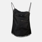 Tops Top de Encaje Mm6 Negro Femme