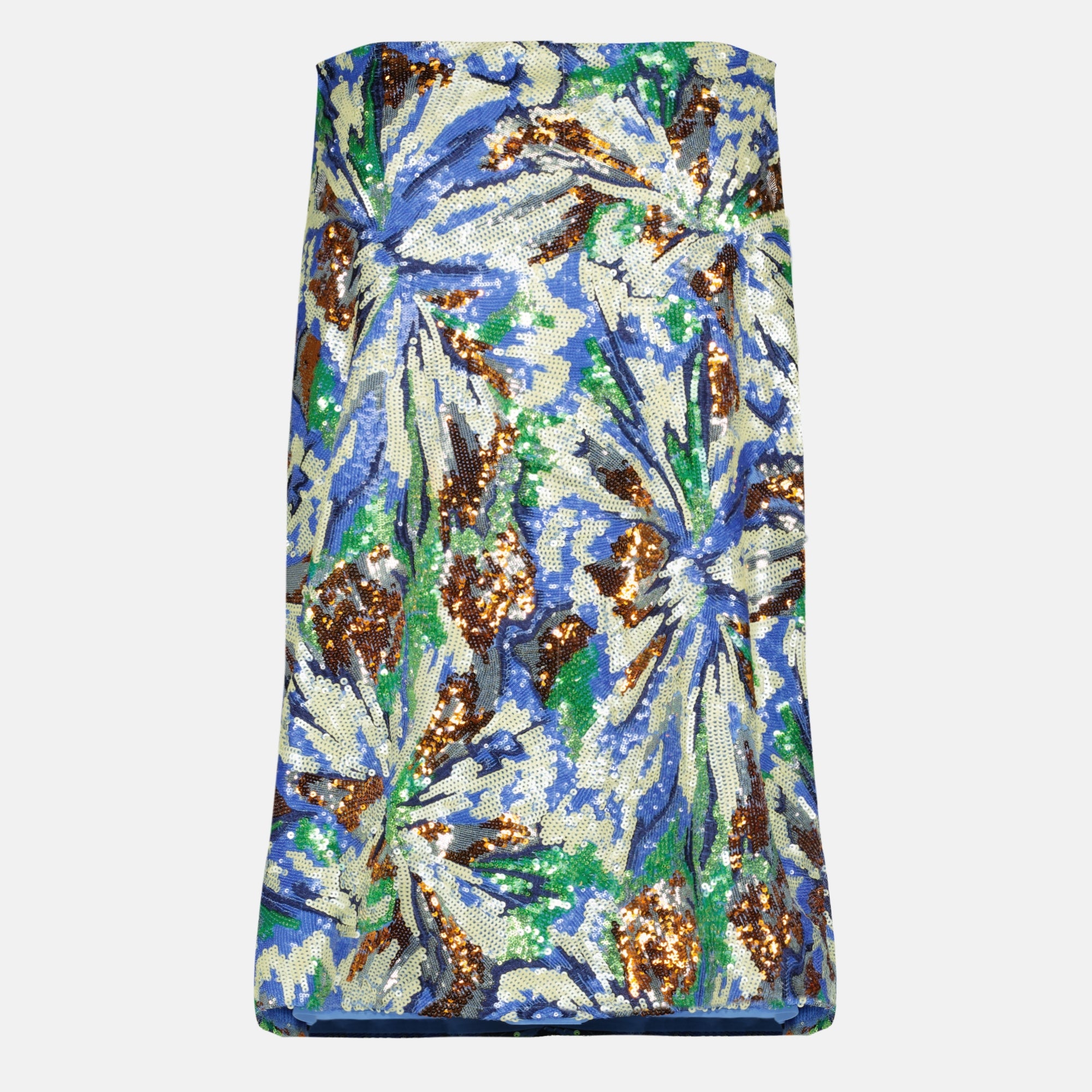 Jupes Jupe midi à sequins multicolores Rabanne Bleu Femme