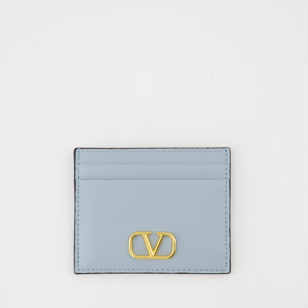 Petite maroquinerie Porte-cartes VLogo Valentino Garavani Bleu Femme