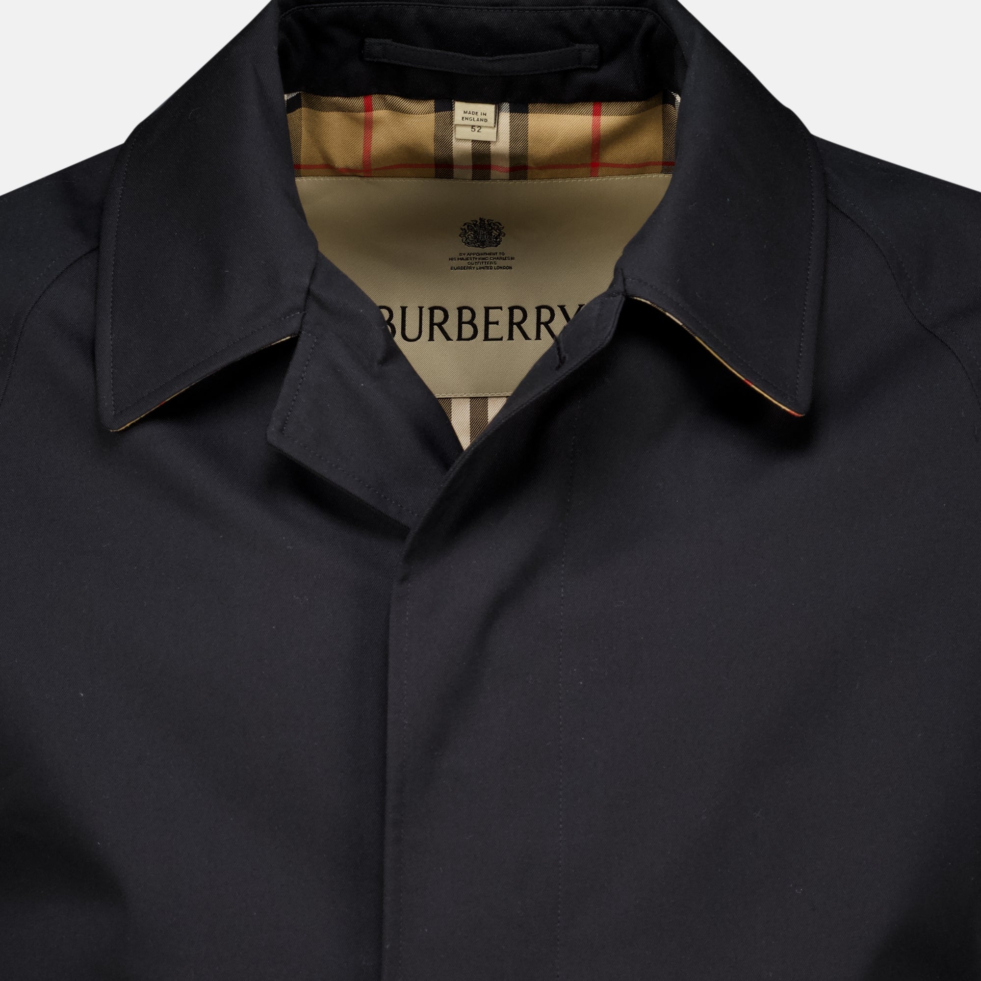Manteaux 블랙 가바르딘 헤리티지 코트 Burberry Noir Homme