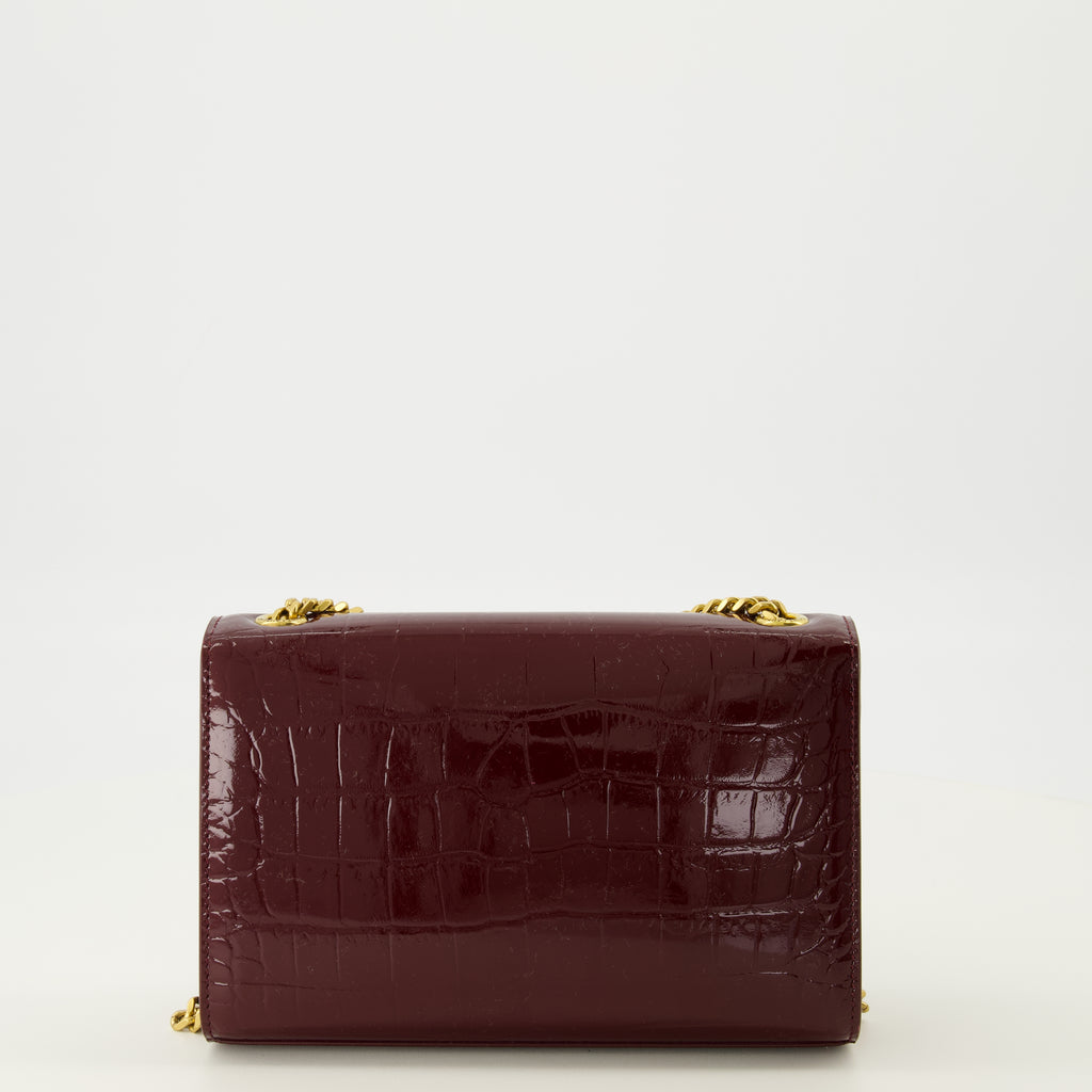 Sacs bandoulière Nuova Borsa Kate Piccola Bordeaux in Pelle Croco Saint Laurent Bordeaux Femme