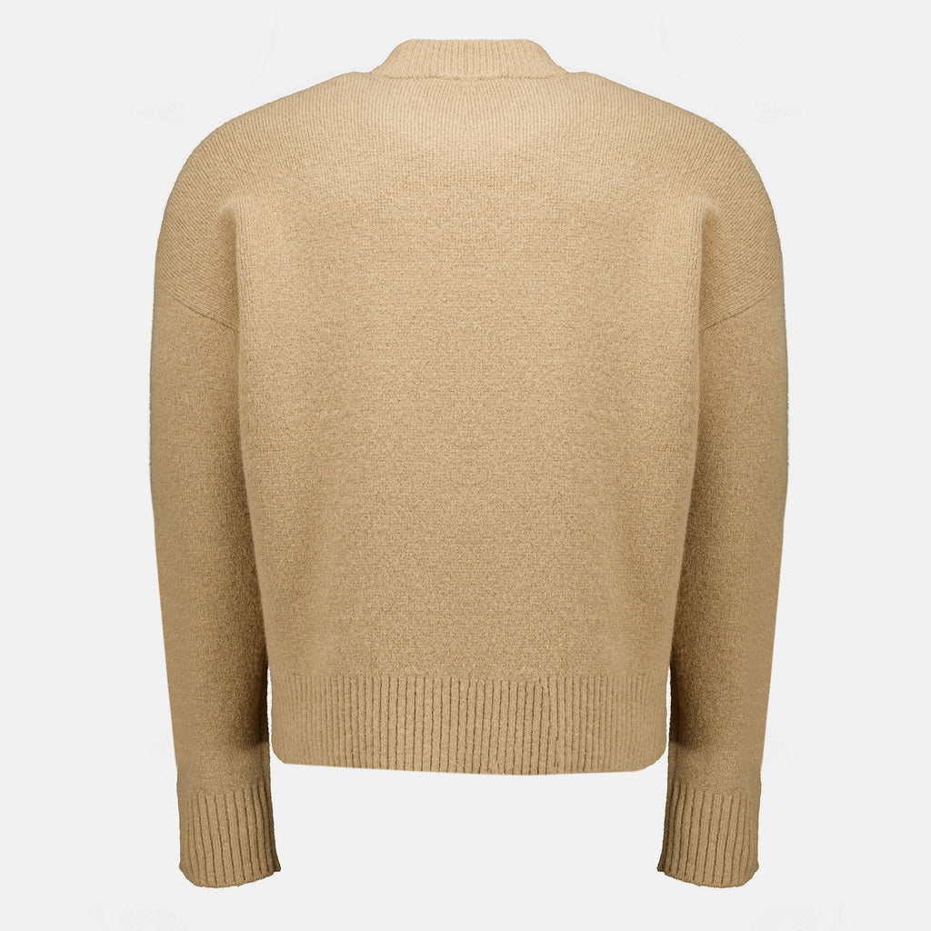Maille Pull AMI de coeur beige Ami PARIS Beige Unisexe