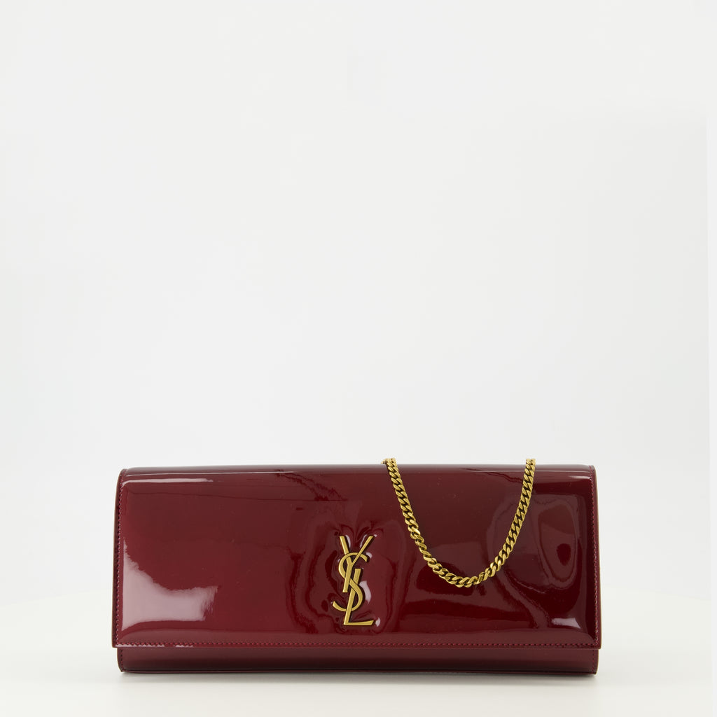Sacs à main et épaule 보르도 페이턴트 레더로 만든 케이트 클러치 백 Saint Laurent Bordeaux Femme