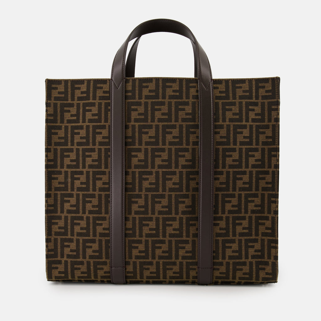 Tote bags FF tote bag Fendi Brown Homme