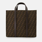 Tote bags FF tote bag Fendi Brown Homme
