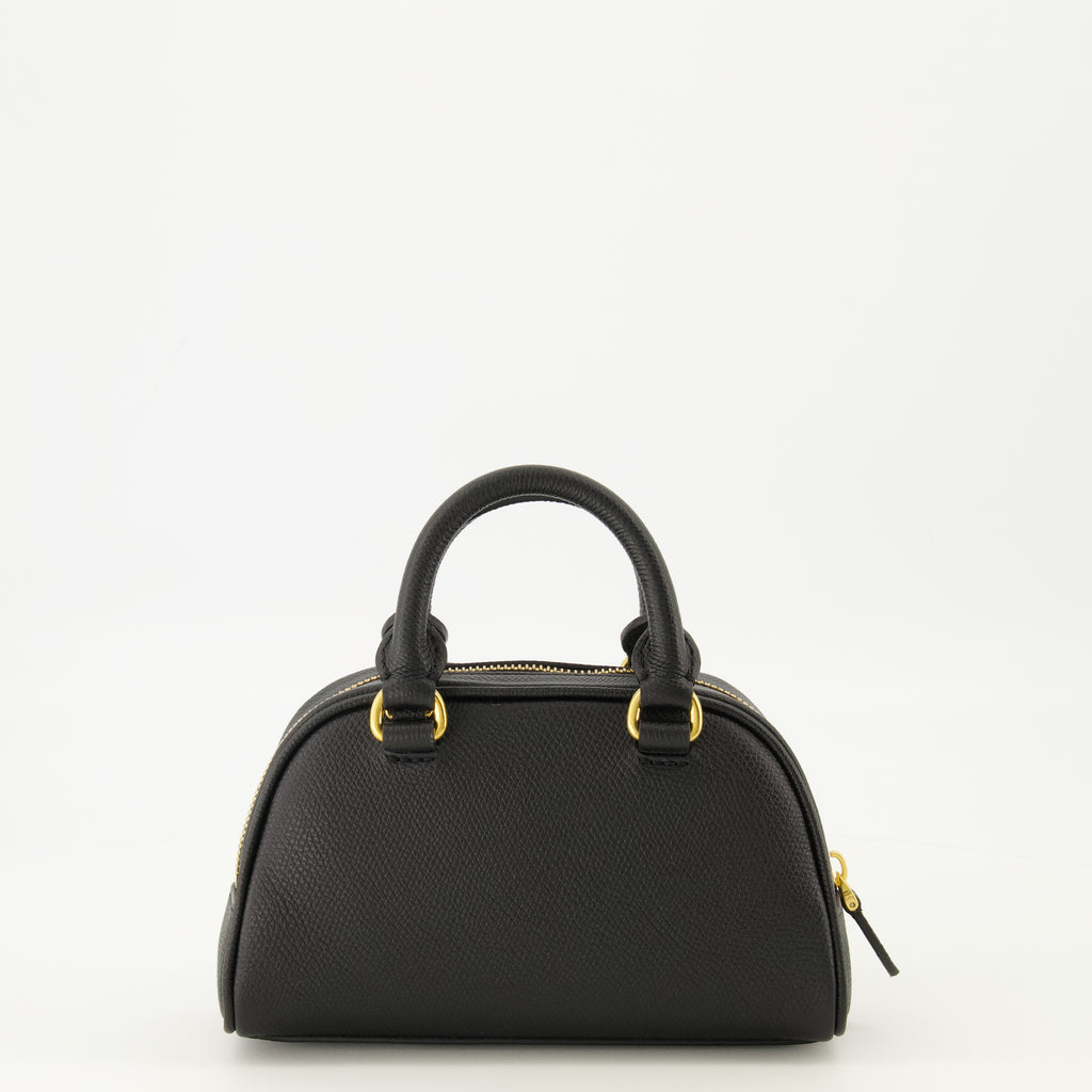Sacs à main et épaule 검은 가죽으로 된 미니 VLogo 볼링 백 Valentino Garavani Noir Femme
