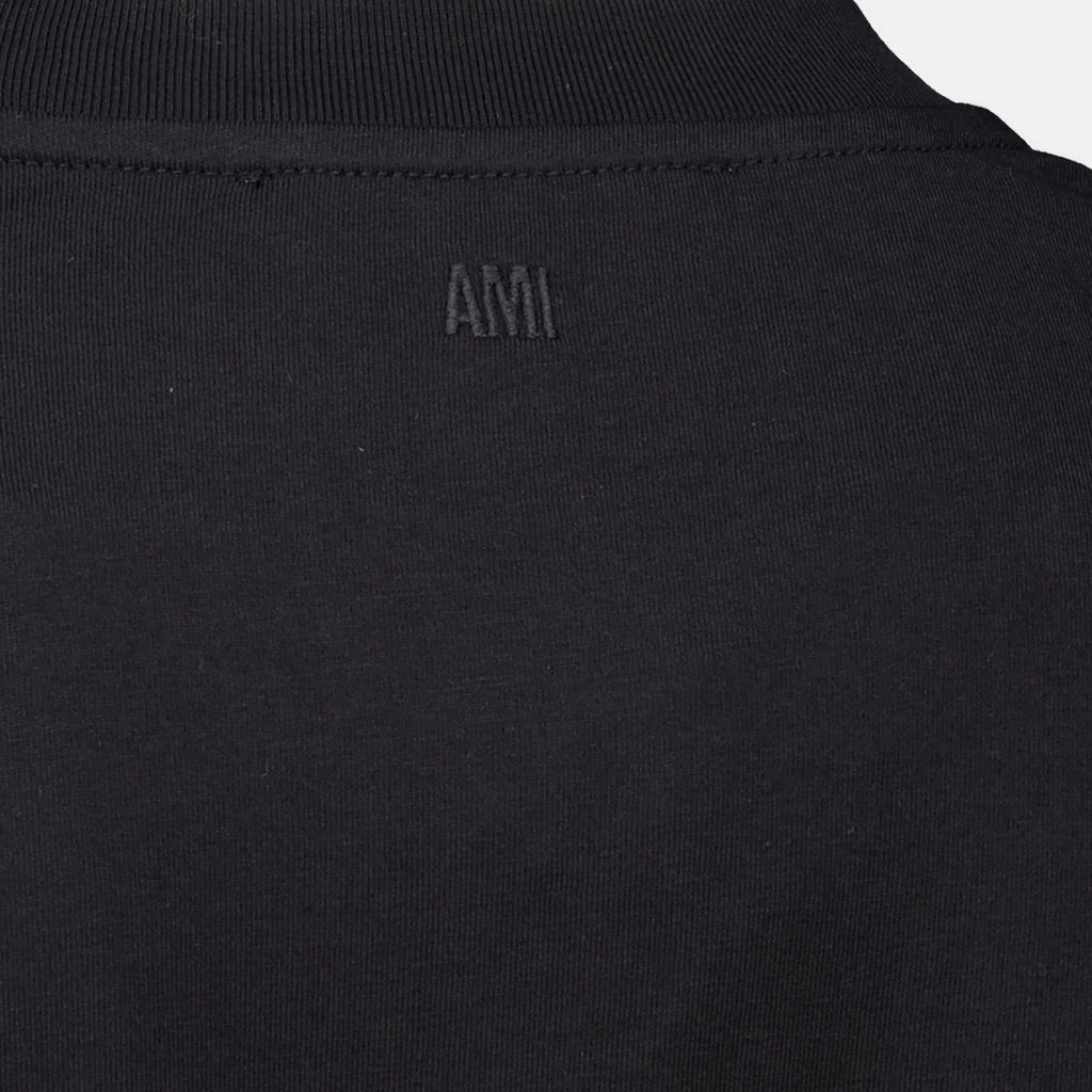 T-shirts 검은색 면 티셔츠 Ami PARIS Noir Homme