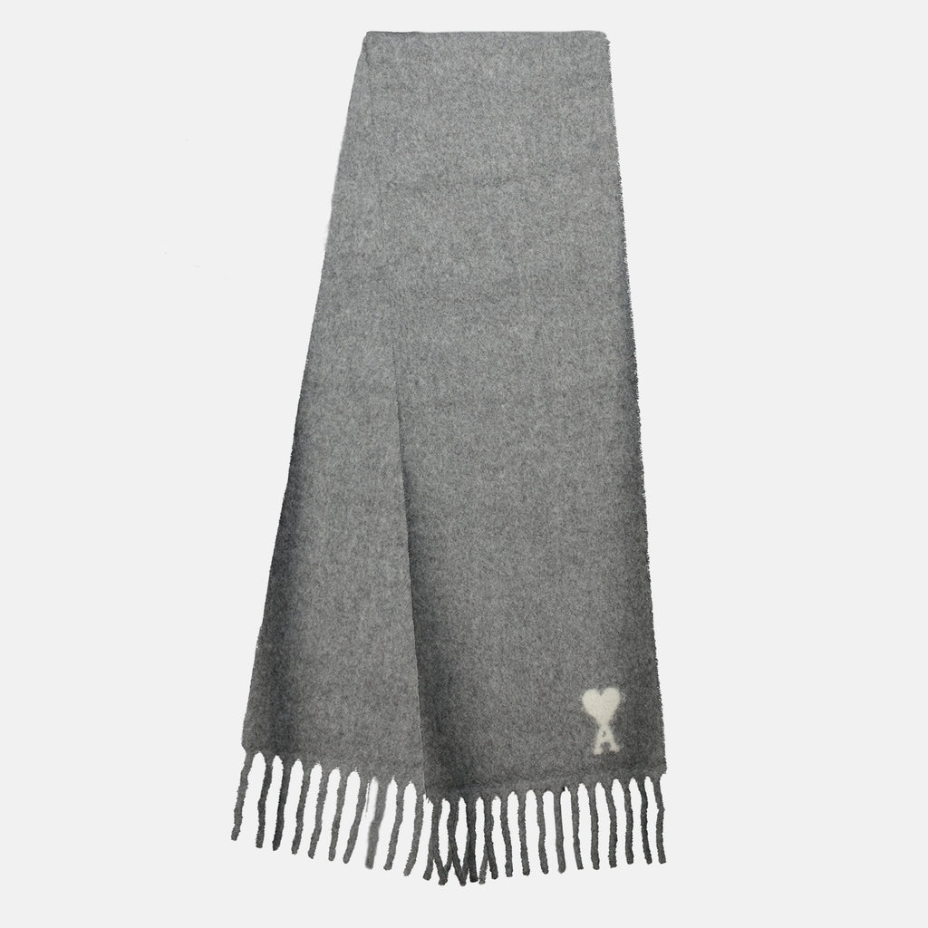 Écharpes, foulards et gants Gray Alpaca Scarf Ami PARIS Gris Unisexe