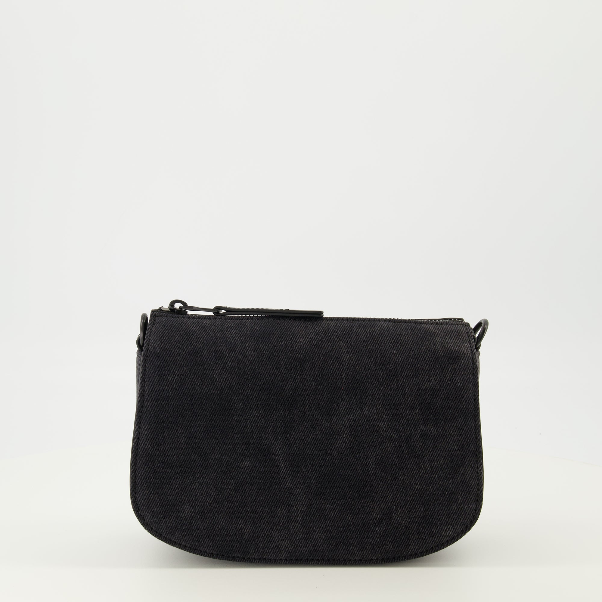 Image de l'article Sac 1DR en cuir et denim noir de la marque Diesel pour Unisex - Saison Printemps-Été 2026 - Vue de Dos