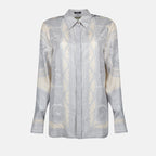 Shirts Barocco Silk Shirt Versace Gray Femme