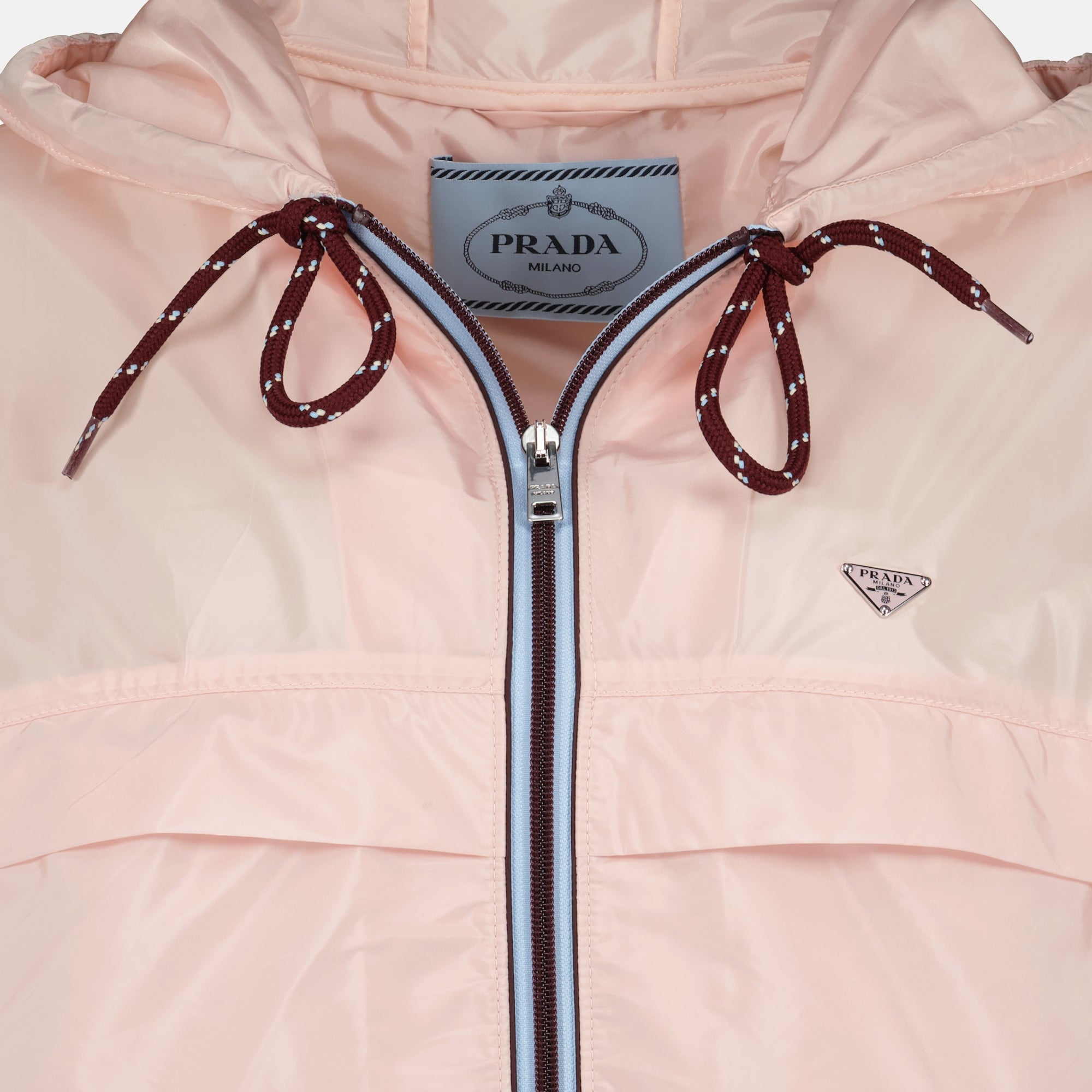 Mid-length Re-nylon Windbreaker in Pink by Prada - Women – myCompañero