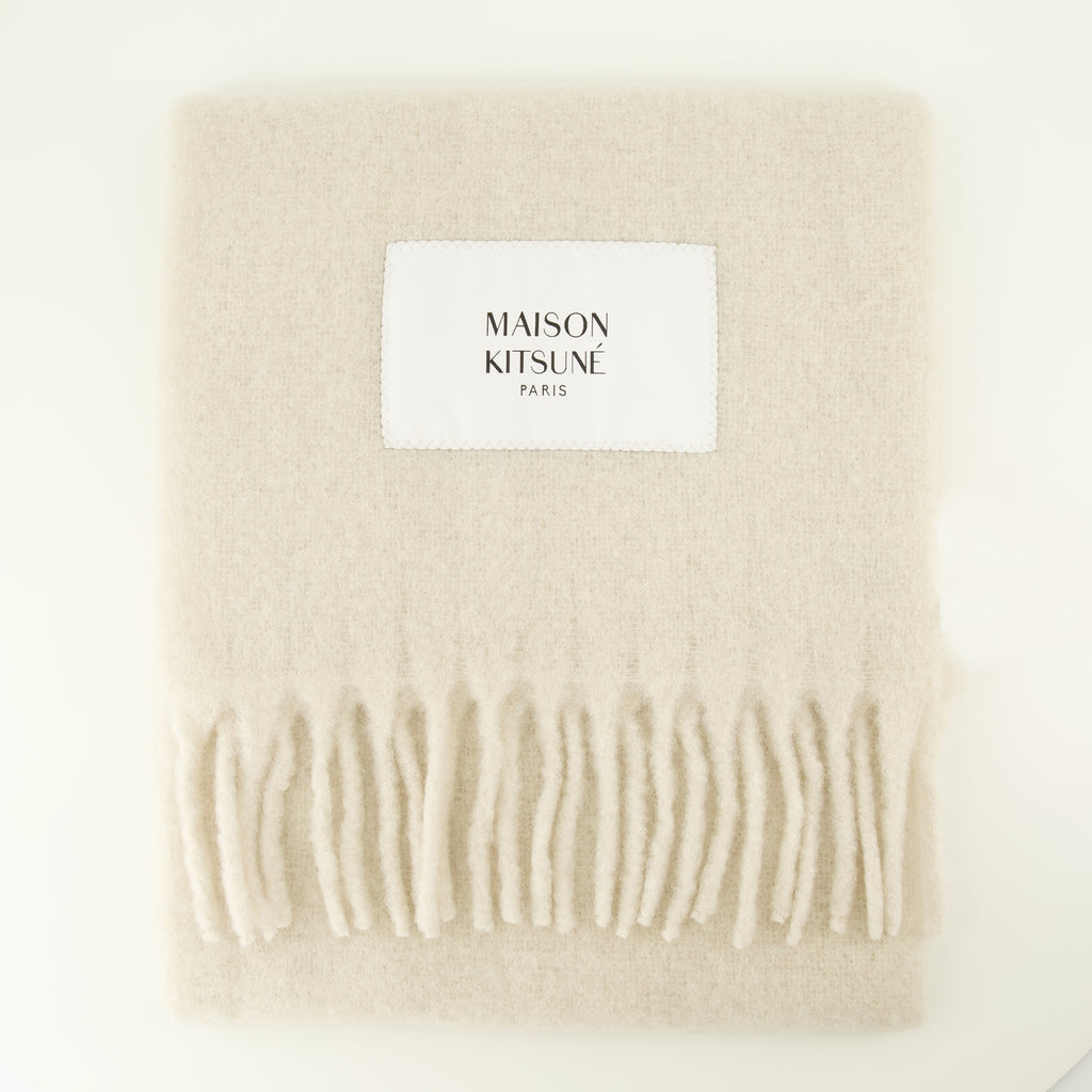 Écharpes, foulards et gants Écharpe en alpaga Maison Kitsune Beige Homme