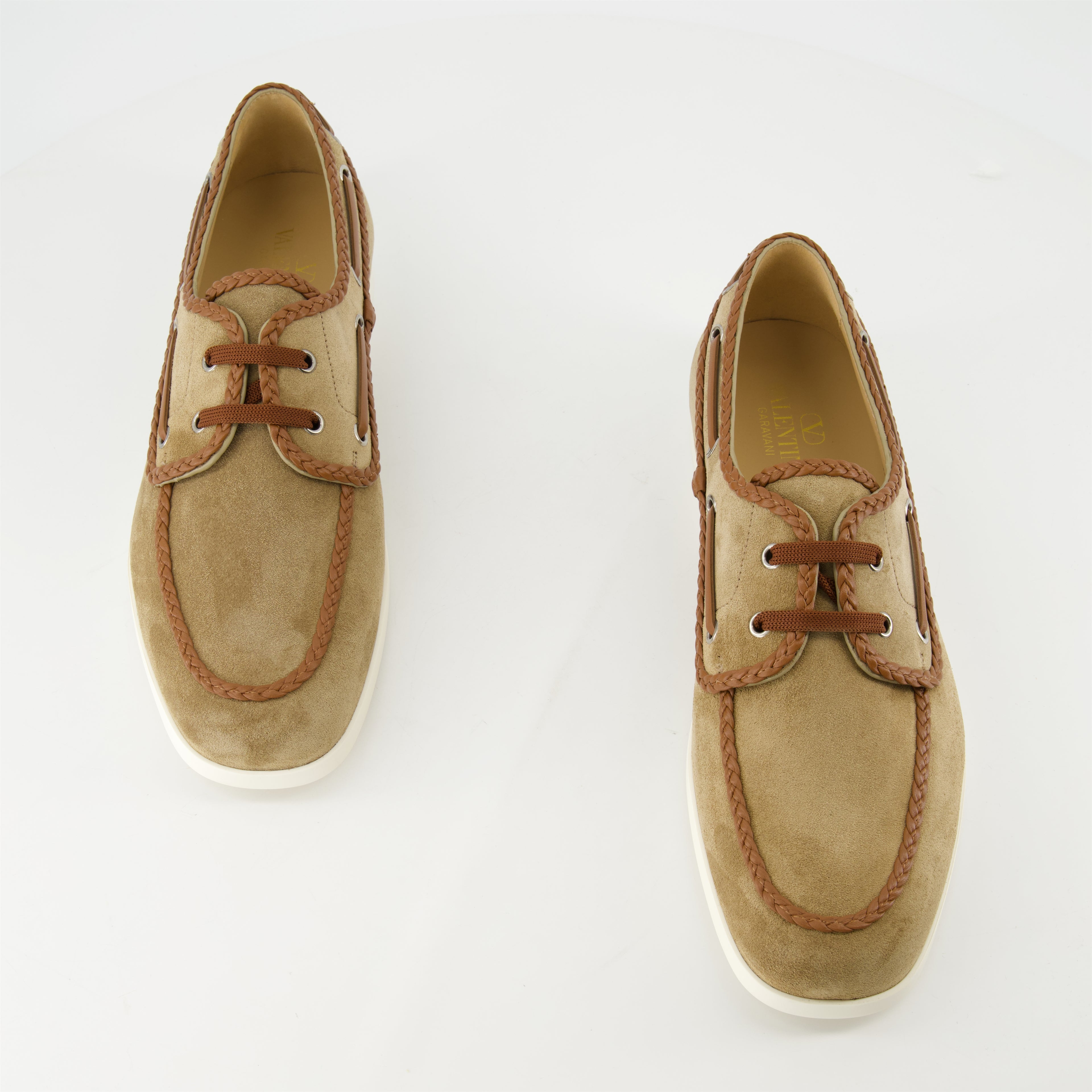 Chaussures de ville Chaussures bateau Valentino Garavani Kaki Homme