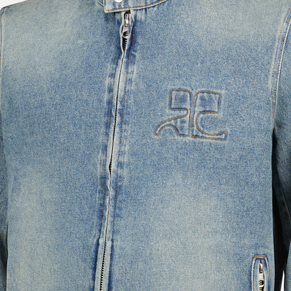 Image de l'article Veste City en denim bleu de la marque Courrèges pour Homme - Saison Printemps-Été 2026 - Vue détaillée_1