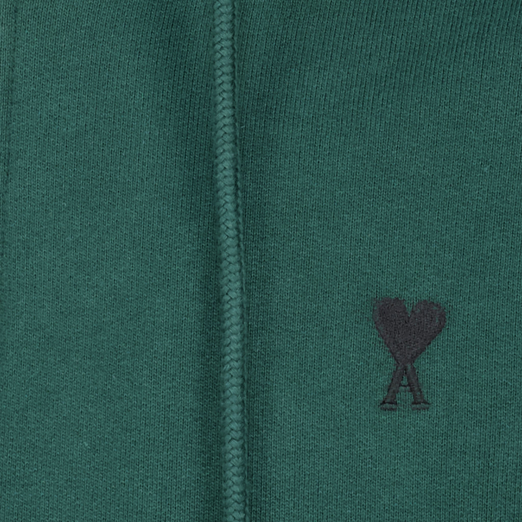 Sweatshirts AMI Heart 그린 집업 자켓 Ami PARIS Vert Homme
