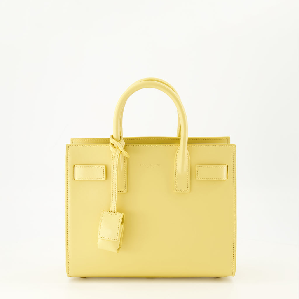 Image de l'article Sac de jour nano jaune de la marque Saint Laurent pour Femme - Saison Printemps-Été 2026 - Vue de Face