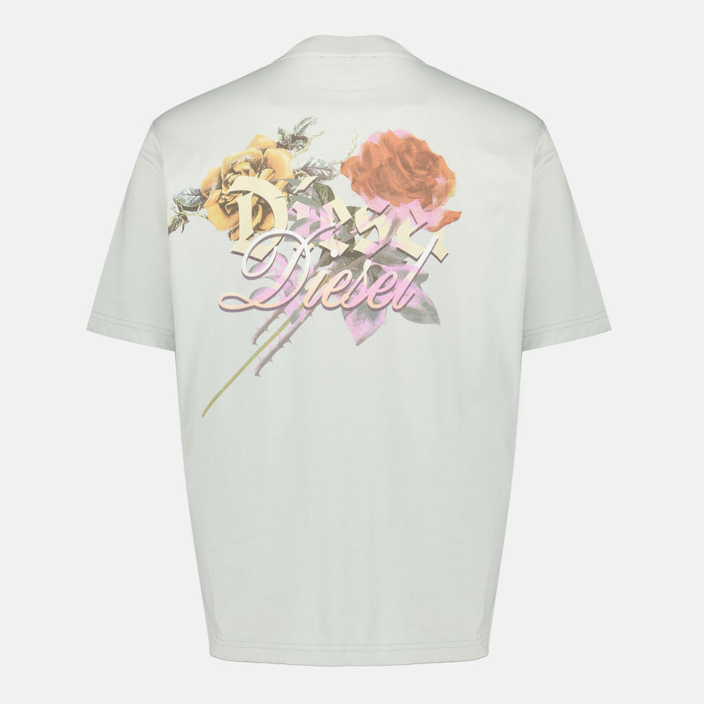 Image de l'article T-shirt T-boggy gris en coton de la marque Diesel pour Homme - Saison Printemps-Été 2026 - Vue de Dos