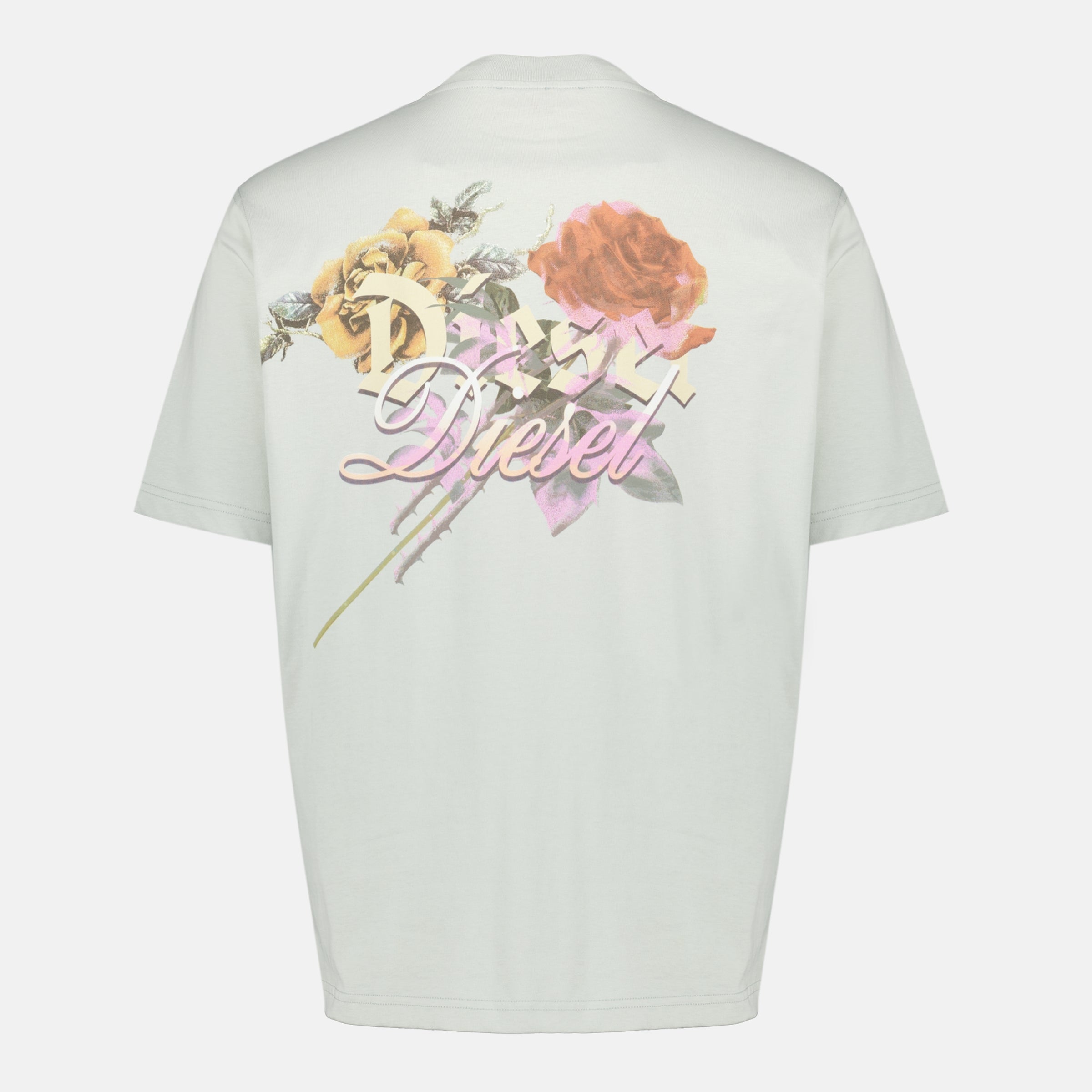 Image de l'article T-shirt T-boggy gris en coton de la marque Diesel pour Homme - Saison Printemps-Été 2026 - Vue de Dos