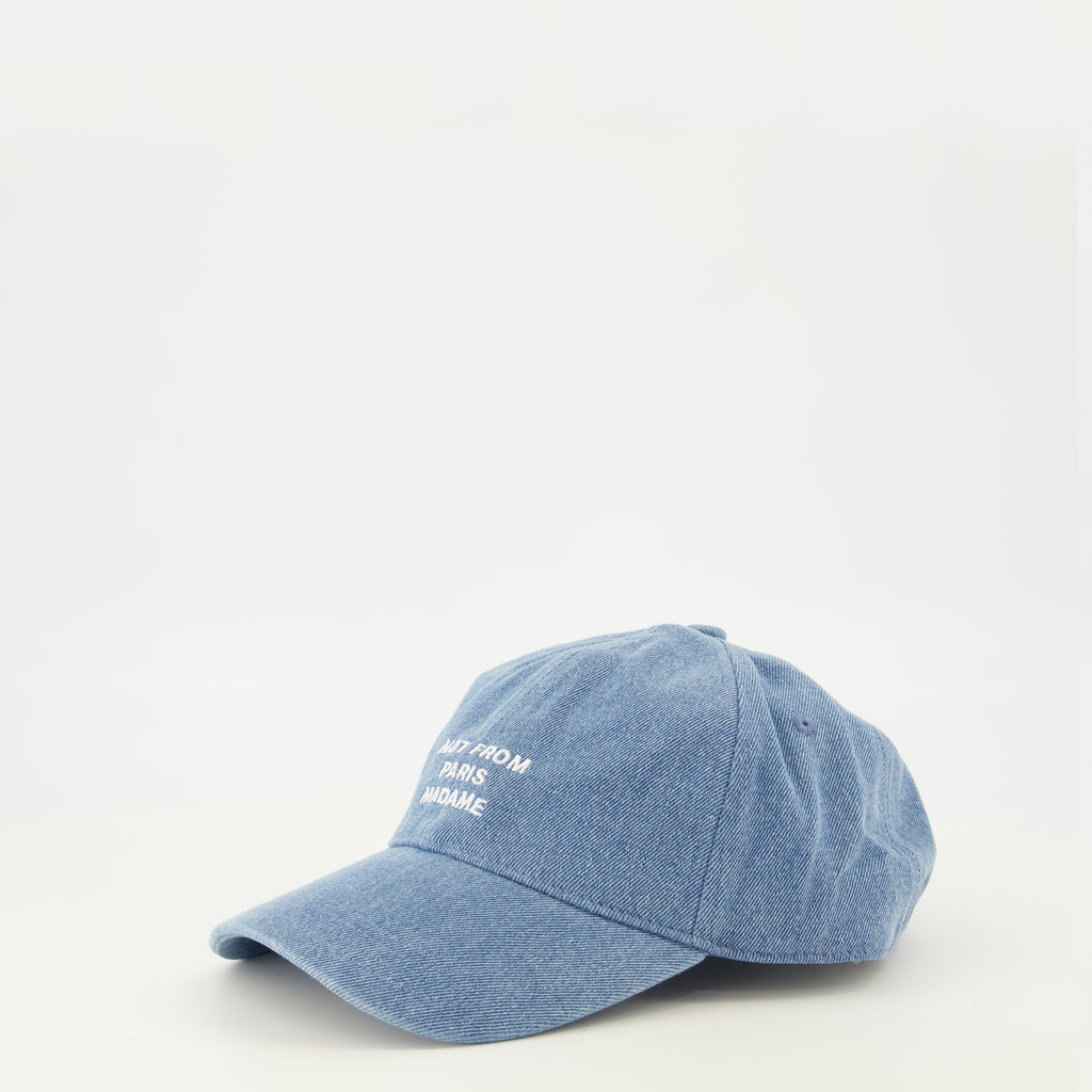 Chapeaux, casquettes et bonnets Cappellino Denim Slogan Blu Drole De Monsieur Bleu Homme