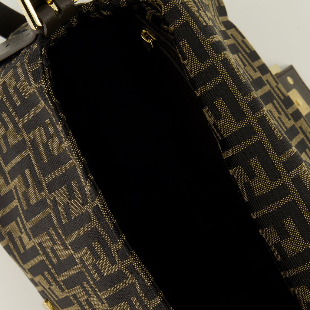 Sacs à main et épaule Bolso Flap 26325 en tela FF Fendi Marron Femme