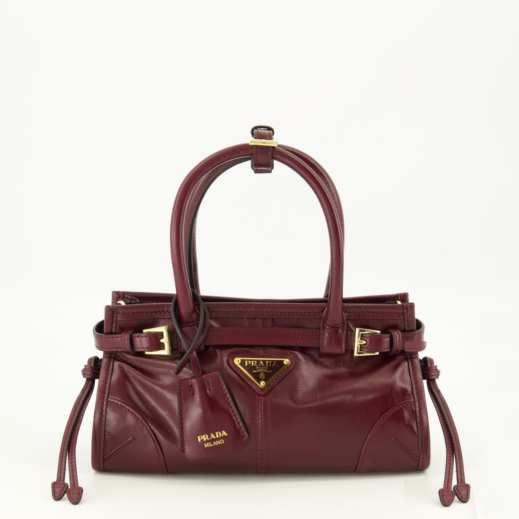 Sacs à main et épaule Mini Borsa Bonnie in Pelle Bordeaux Prada Bordeaux Femme