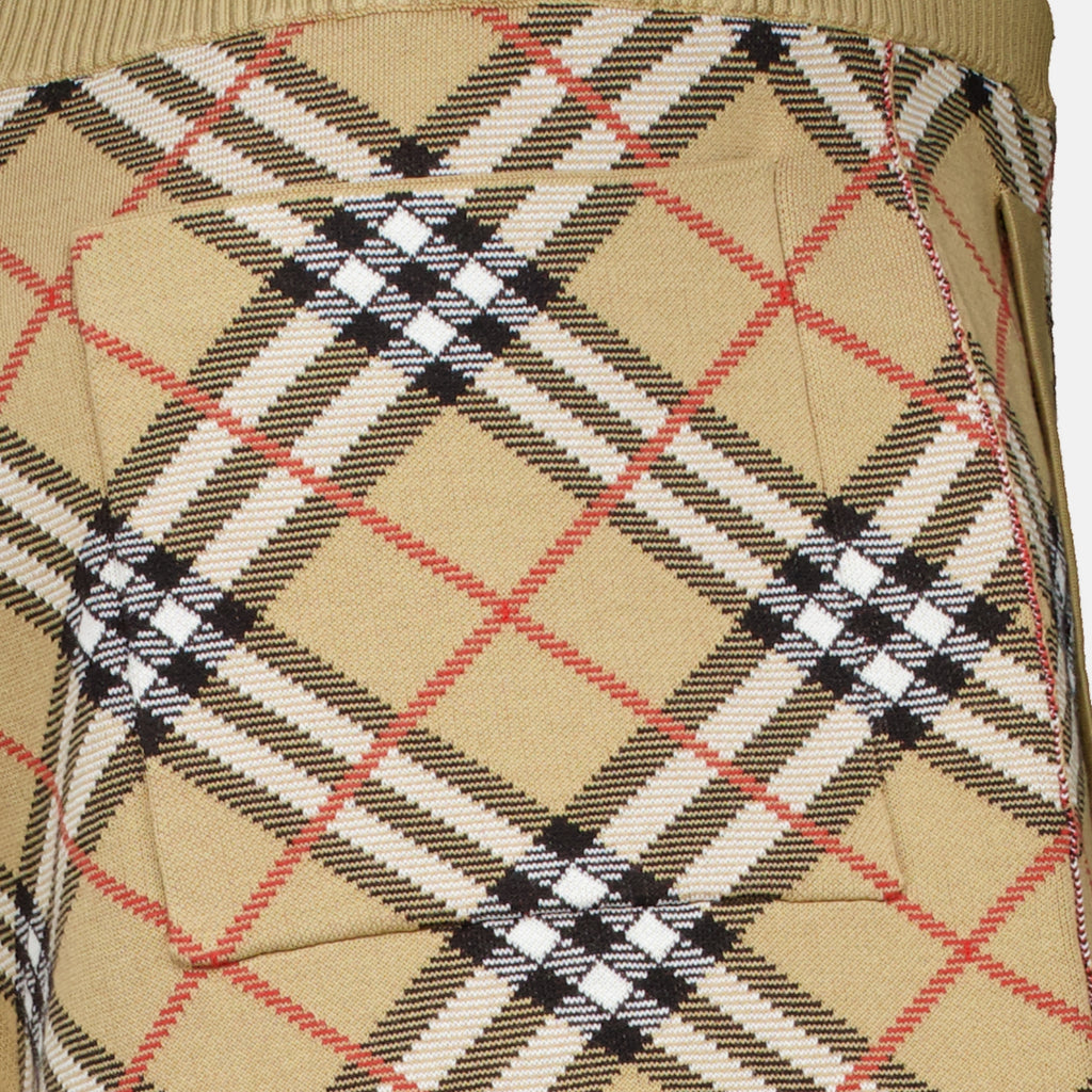 Shorts Short Check en coton Burberry Beige Femme