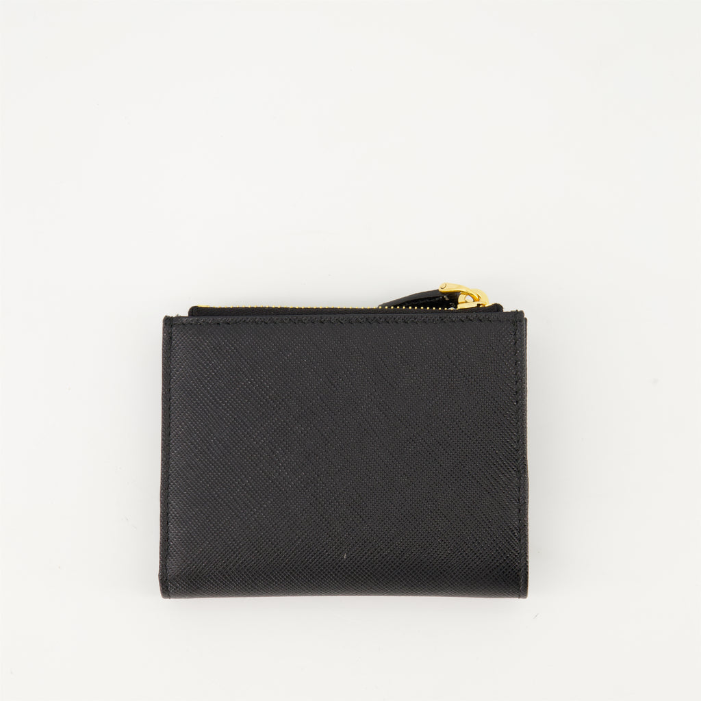 Petite maroquinerie Portefeuille Saffiano Prada Noir Femme