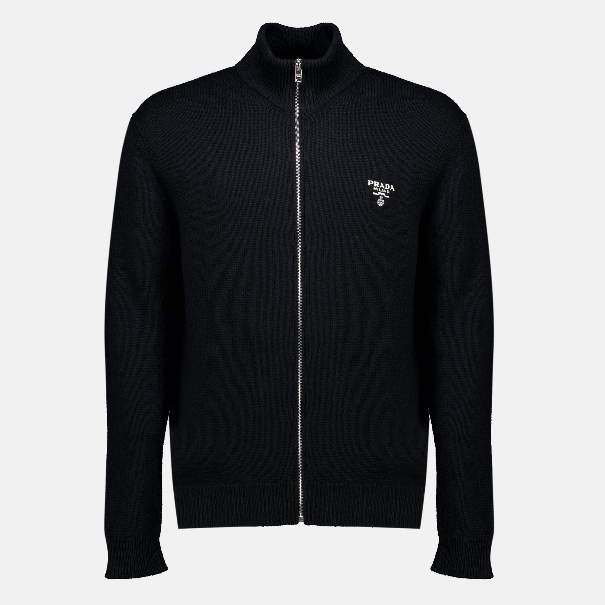 Vestes Cardigan en cachemire noir Prada Noir Homme