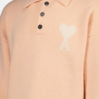Image de l'article Polo Ami de coeur rose pale de la marque Ami PARIS pour Unisex - Saison Automne-Hiver 2025 - Vue de Dos